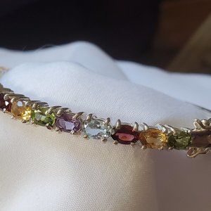Multi Gemstone Bangle bracelet
